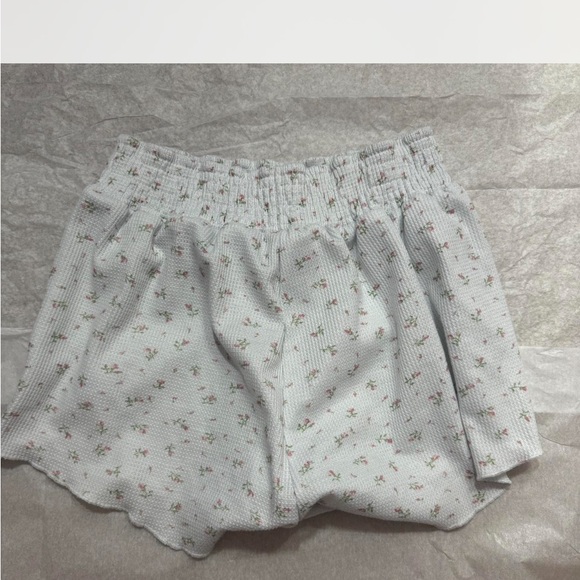 Princess Polly pointelle Floral Print Smocked Shorts - Picture 1 of 3